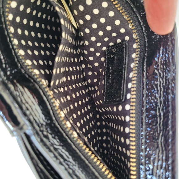 Kate Spade Wristlet Black Clutch Wallet Zip Pouch Bow Nylon Evning Glam Small - Picture 5 of 6